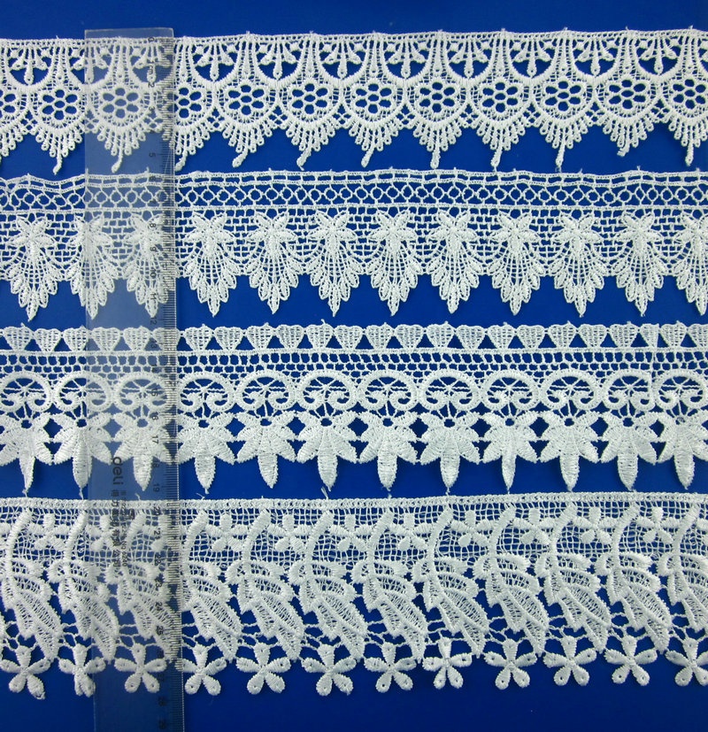 High Quality New Design Cotton Wedding Lace Fabrics/soluble Lace Trimming/Crochet Cotton Cord Embroidered Lace