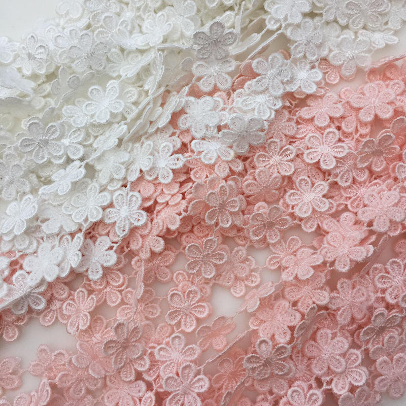Ren hoa trang trí 100% polyester hóa học ren
