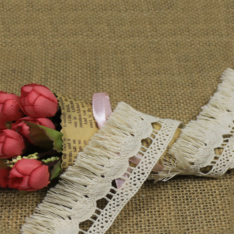 Bán buôn Kiểu 3,5cm 100% Cotton Crochet crochet Cotton Fringe Ren