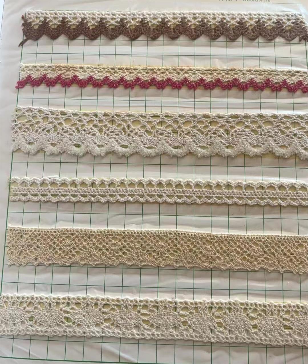 White 100% Narrow Cotton Lace Trim Crochet Embroidery Lace